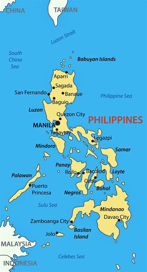 map of philippines with cities.